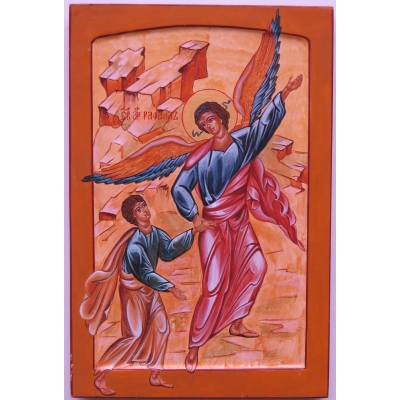 Heilige Aartsengel Raphaël met Tobias